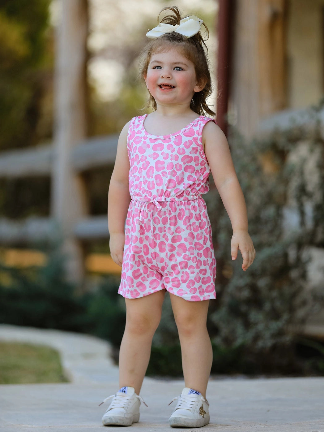 Pink Leopard Romper