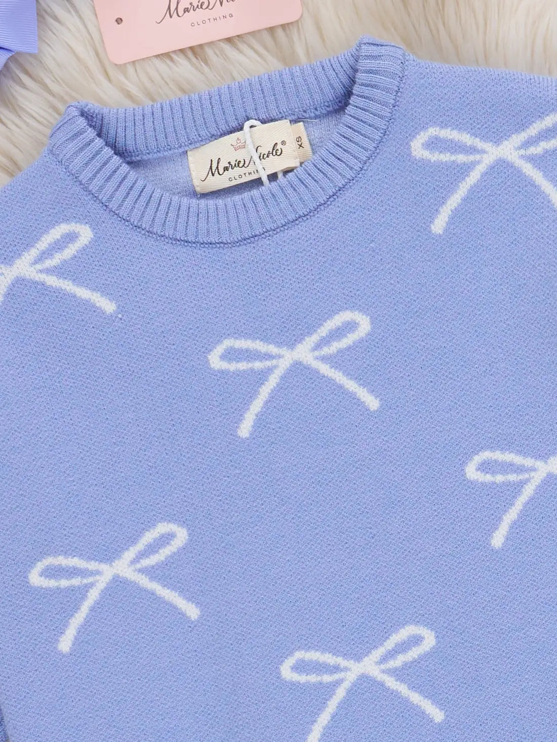 Periwinkle Sweet Ribbon Sweater