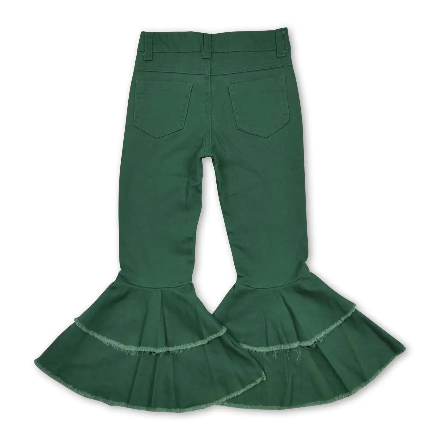 Green Denim Bell Bottoms