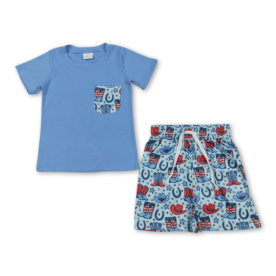 American Hats and Boots Boys Set