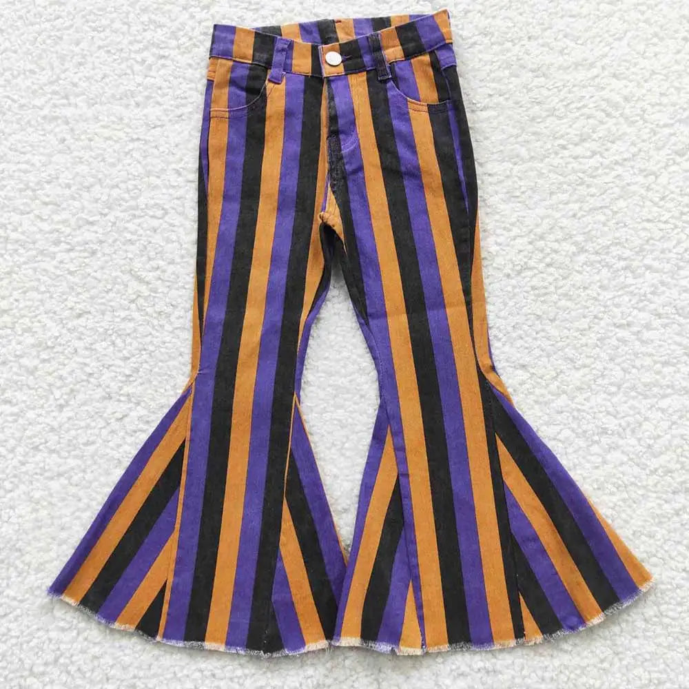 Halloween Stripe Bell Bottoms