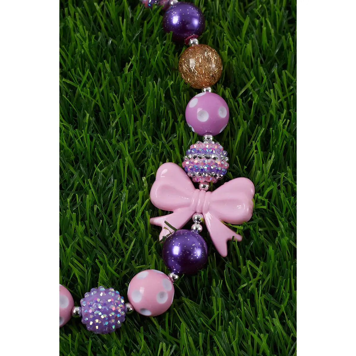 Purple Bow Necklace