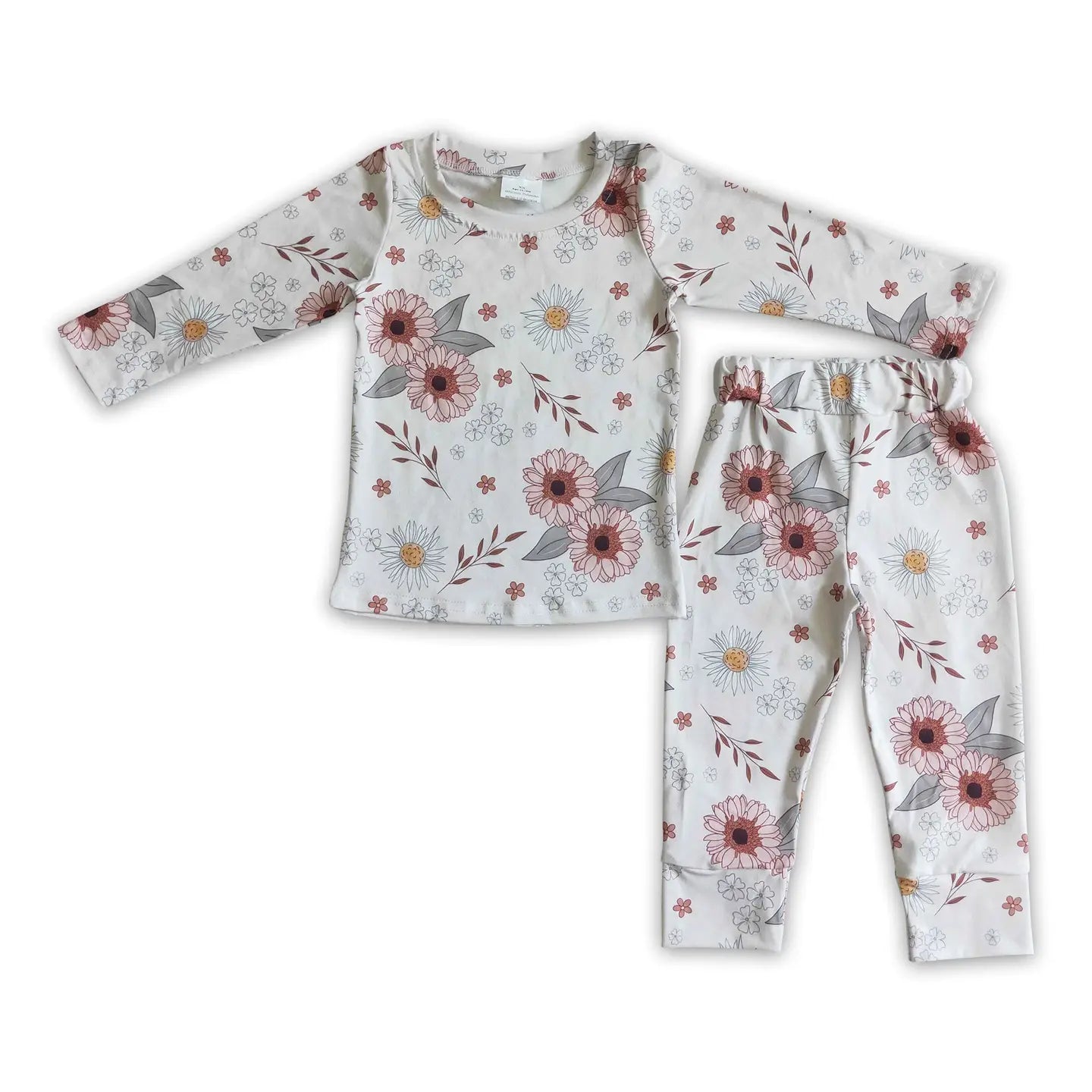 White Floral Pajamas