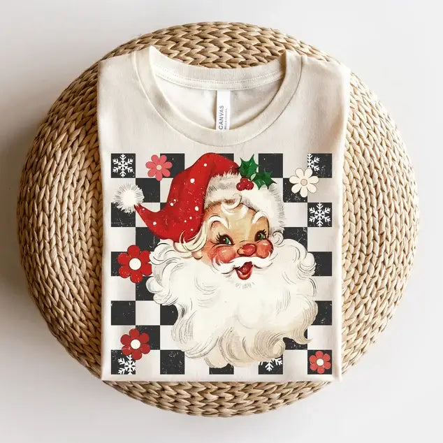 Checkered Floral Christmas