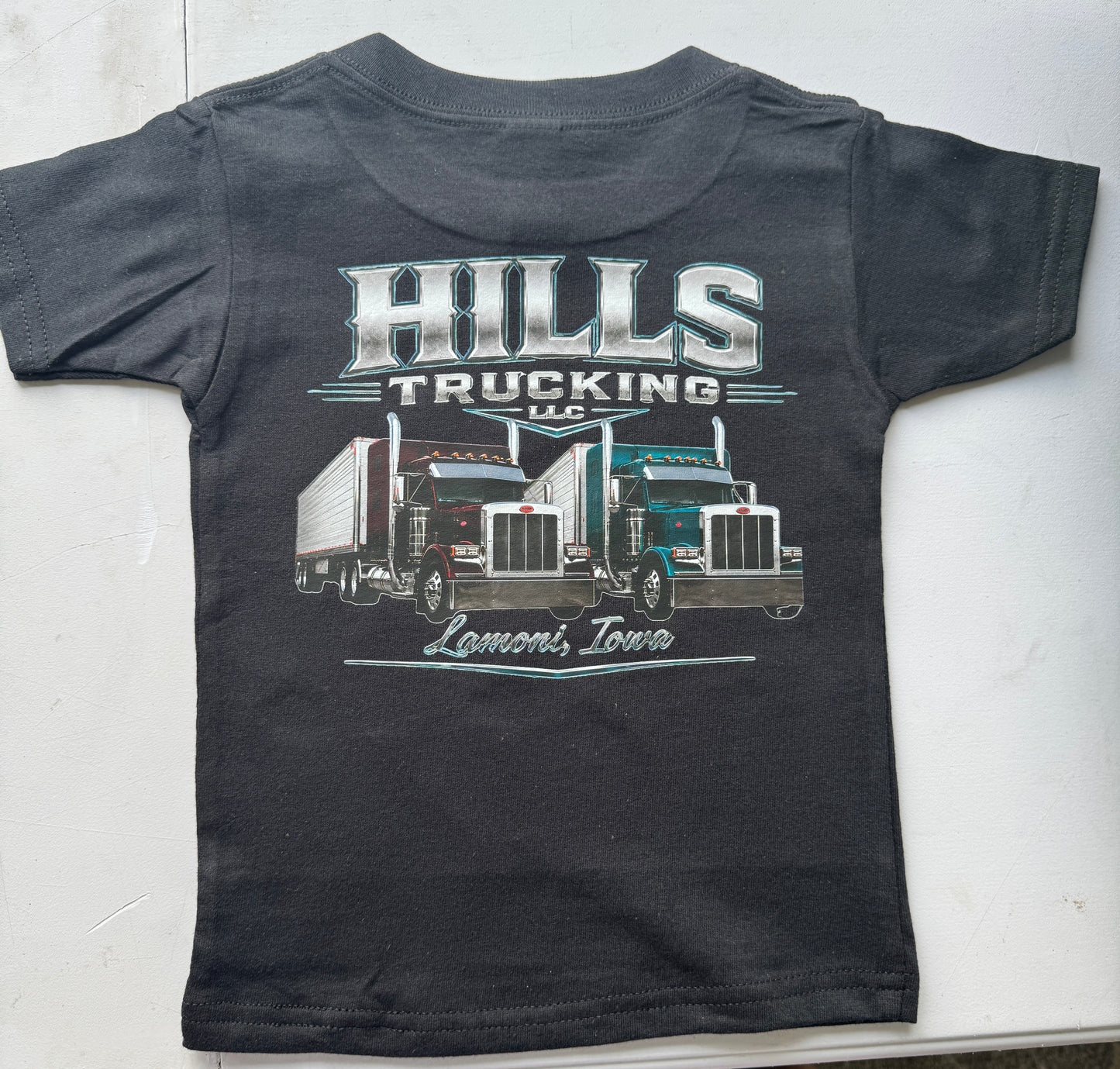 Hills Trucking Shirts Front and Back