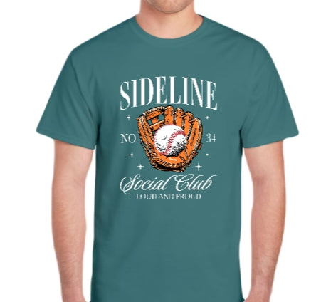 Baseball Sideline Social Club T- Shirt
