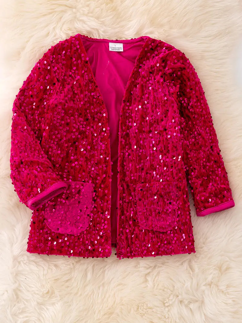 Sequins Cardigan with Pockets