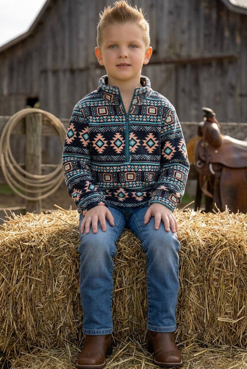 Black & Tan Aztec Pullover Sweater