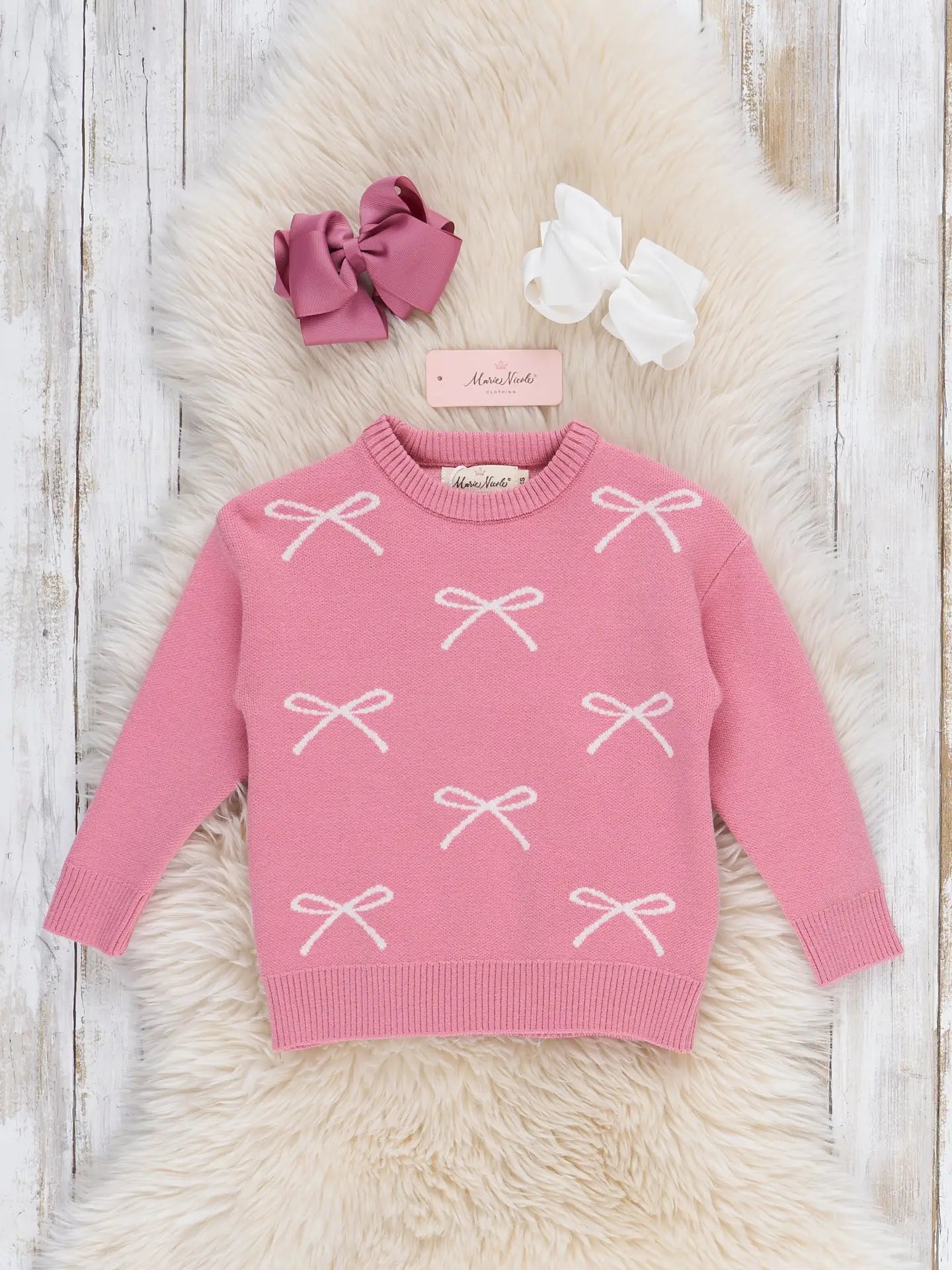 Rose Sweet Ribbon Sweater