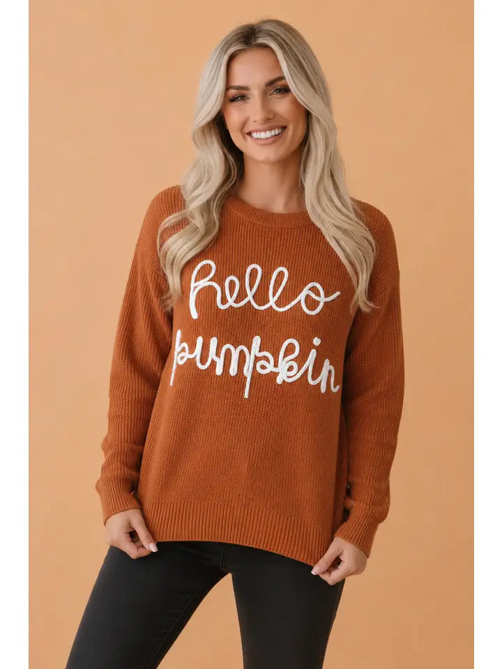 Hello Pumpkin Crewneck Sweater
