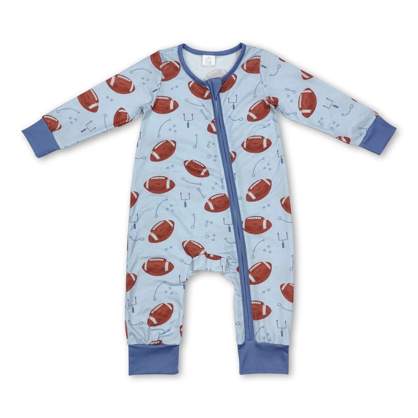 Light Blue Football Pajamas