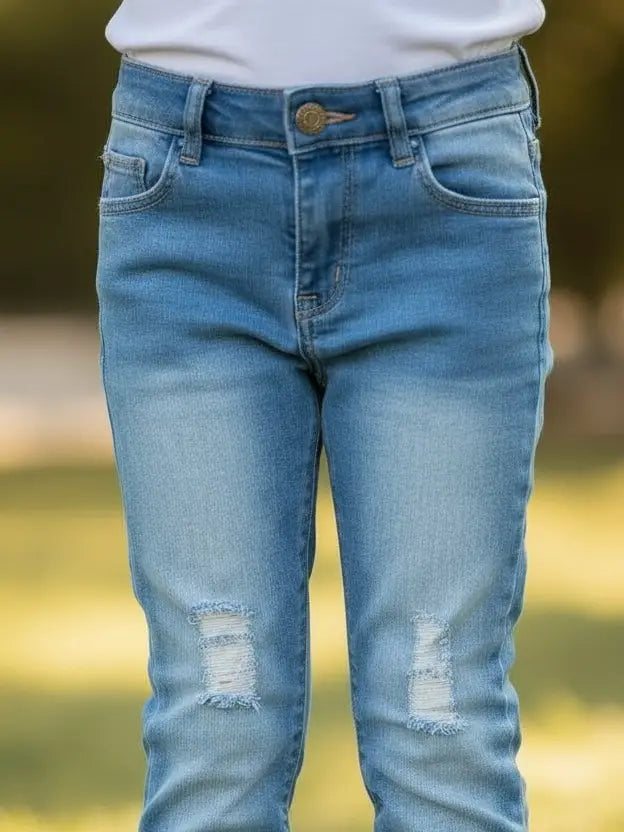 Denim with Pearl Bottoms