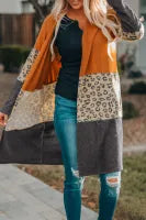 Orange Leopard Cardigan