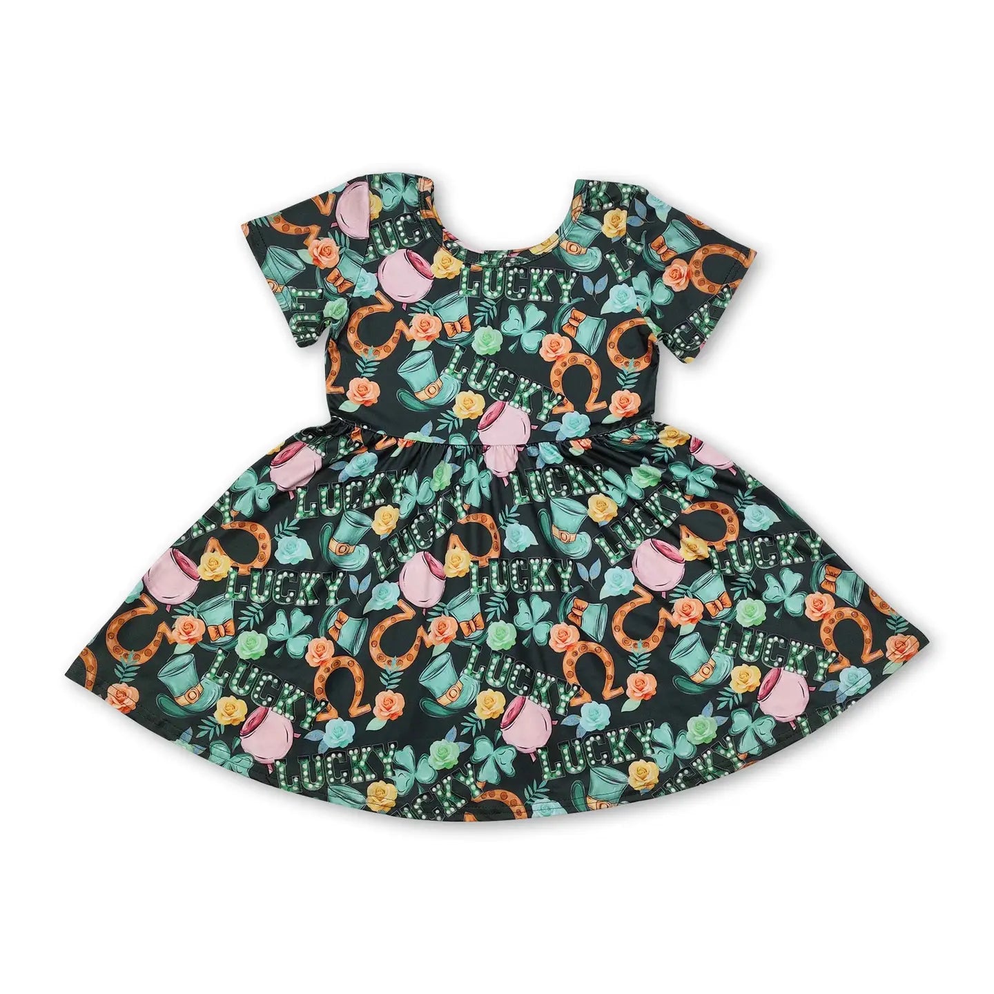 Black Lucky Clover Dress