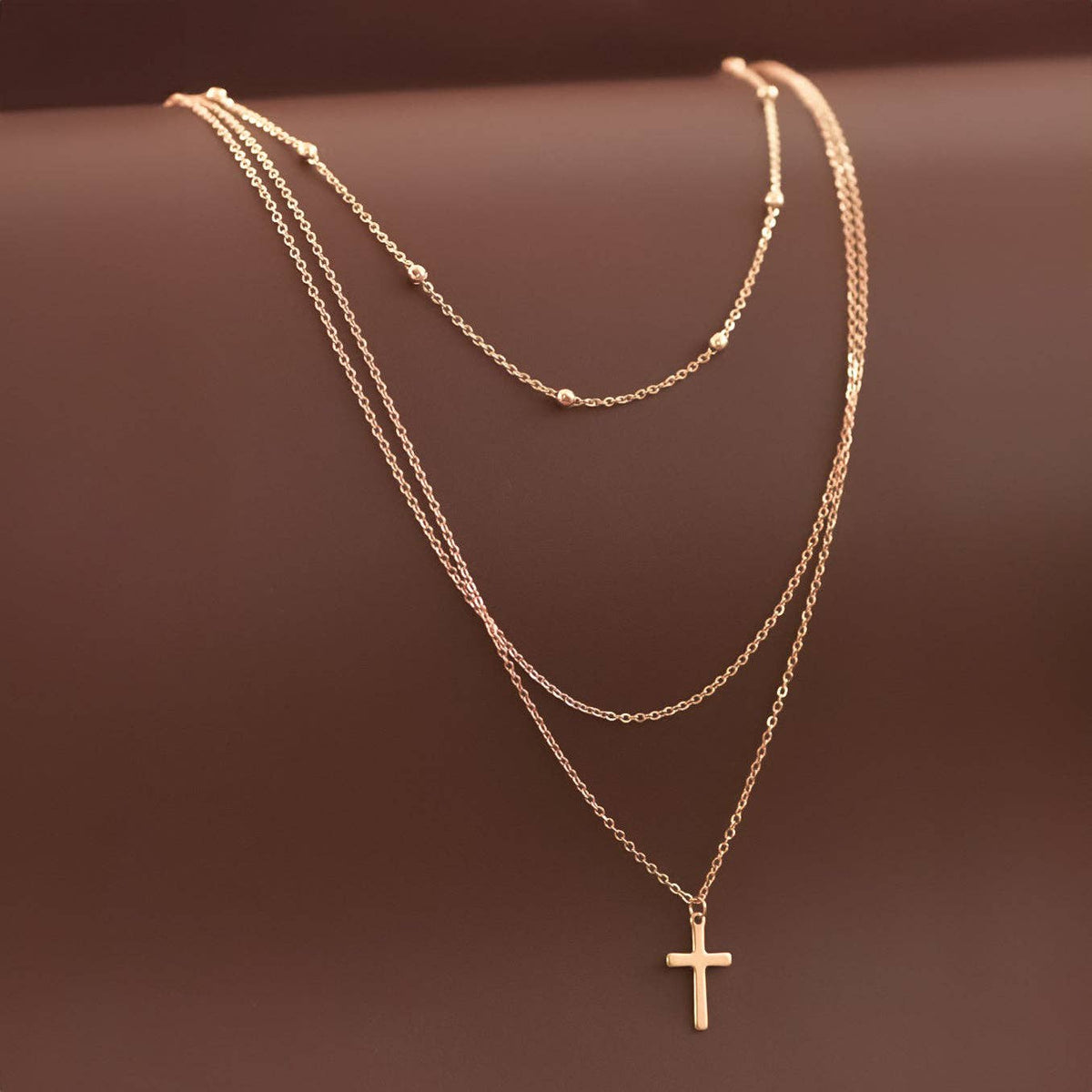 Layered Cross Necklace