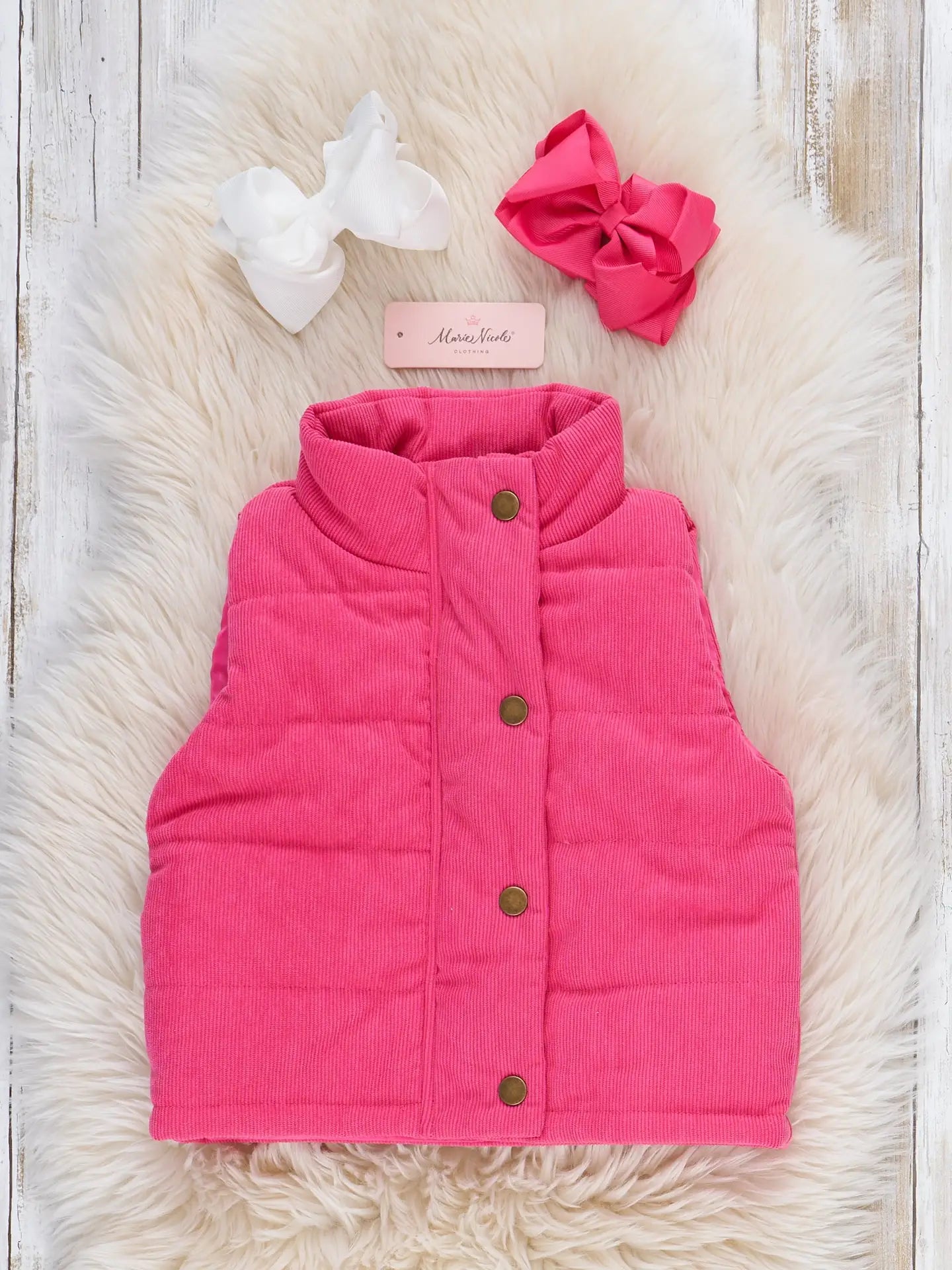Hot Pink Corduroy Peffer Vest
