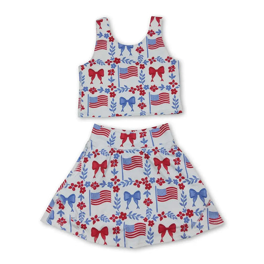 Floral Bow Athletic Set