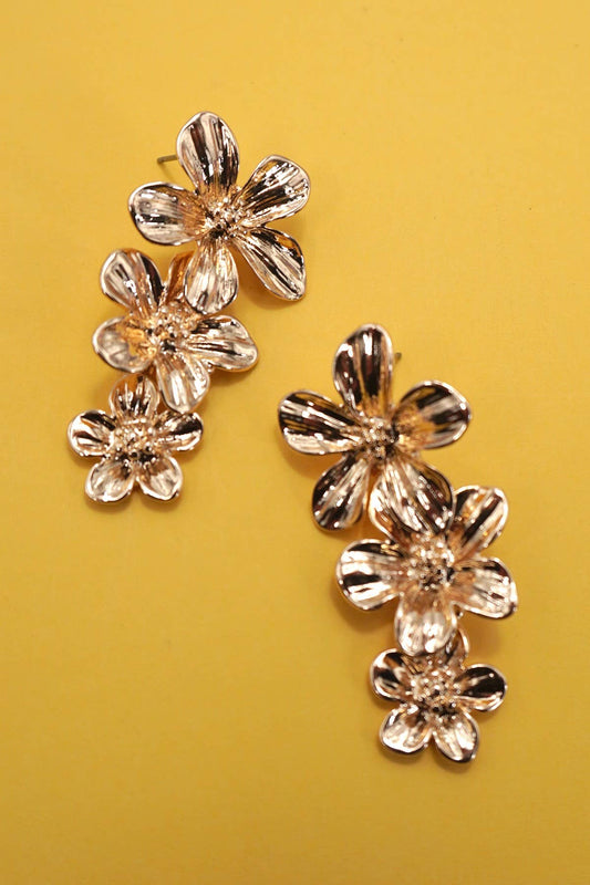 FLOWER CASCADE DROP EARRINGS