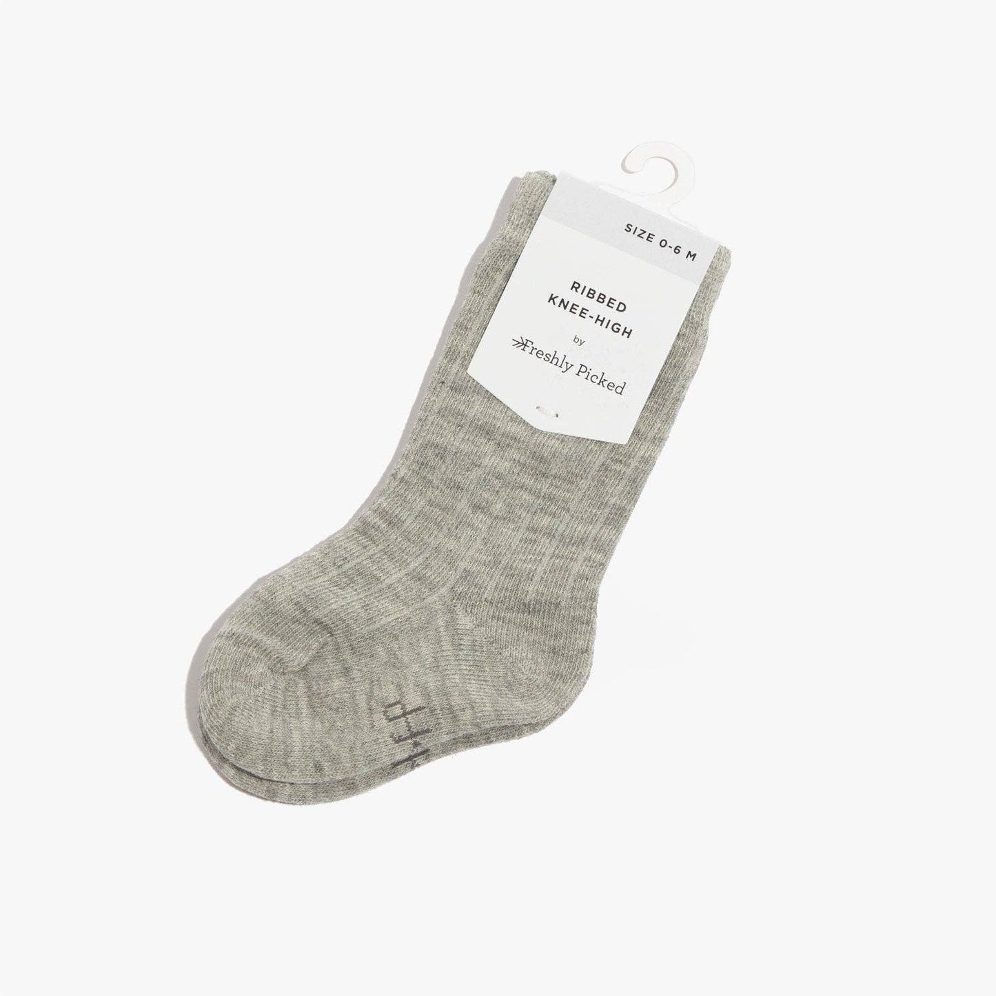 Heathered Gray Ribbed  Sock