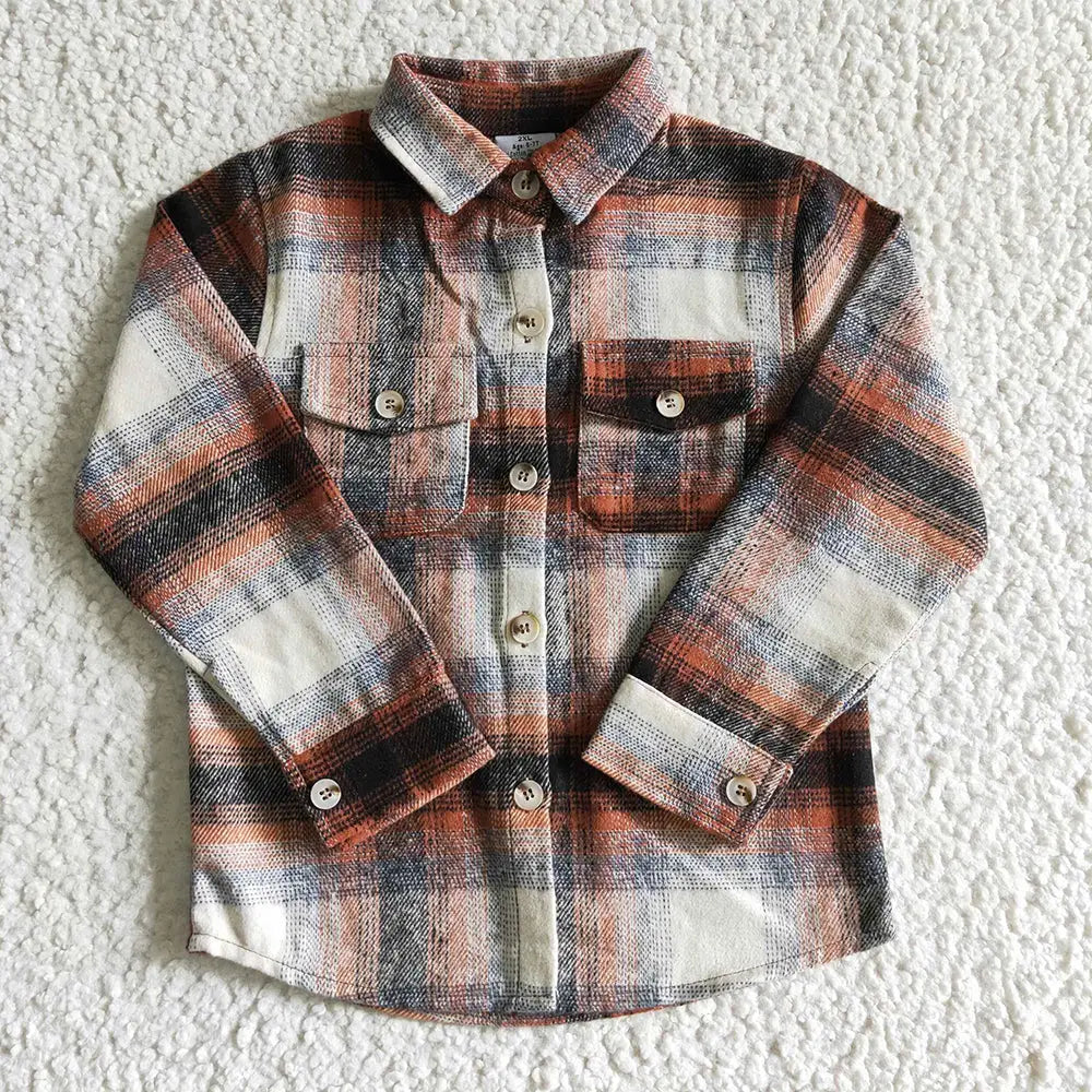 Orange Plaid Flannel