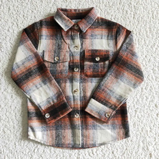 Orange Plaid Flannel