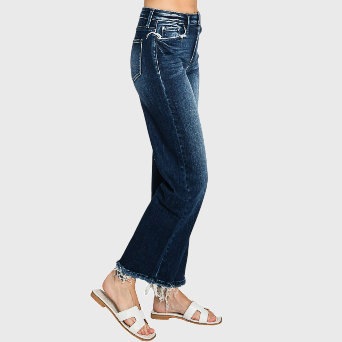 SUPER HIGH RISE STRETCH CLASSIC STRAIGHT JEANS
