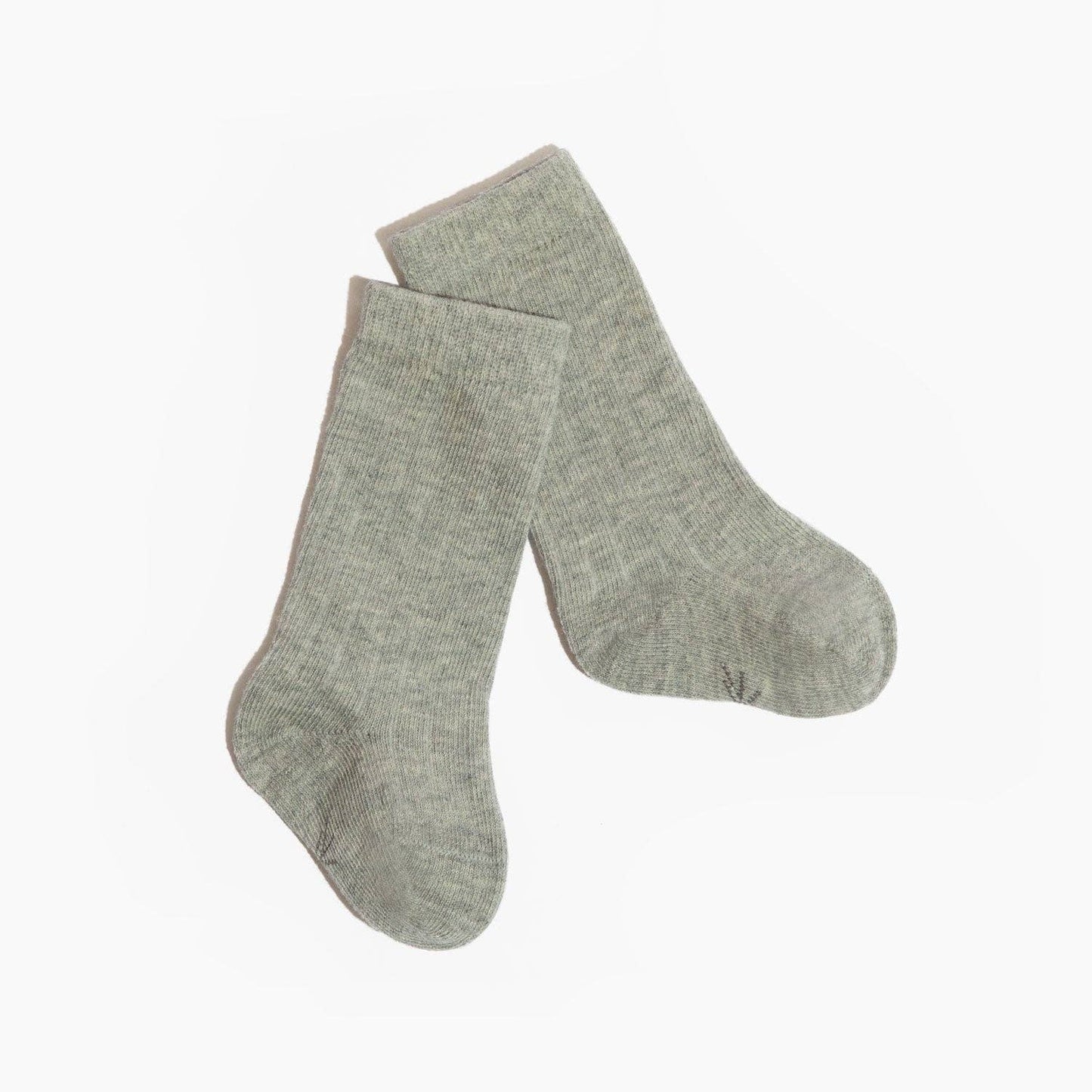 Heathered Gray Ribbed  Sock