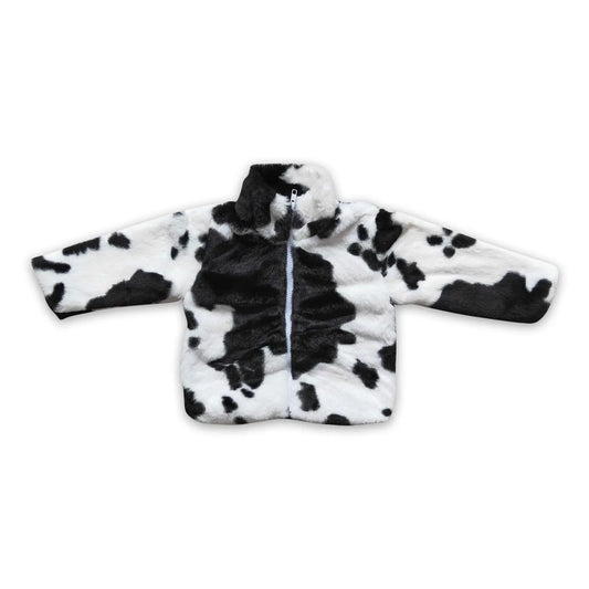Cowprint Fur Sweatshirt