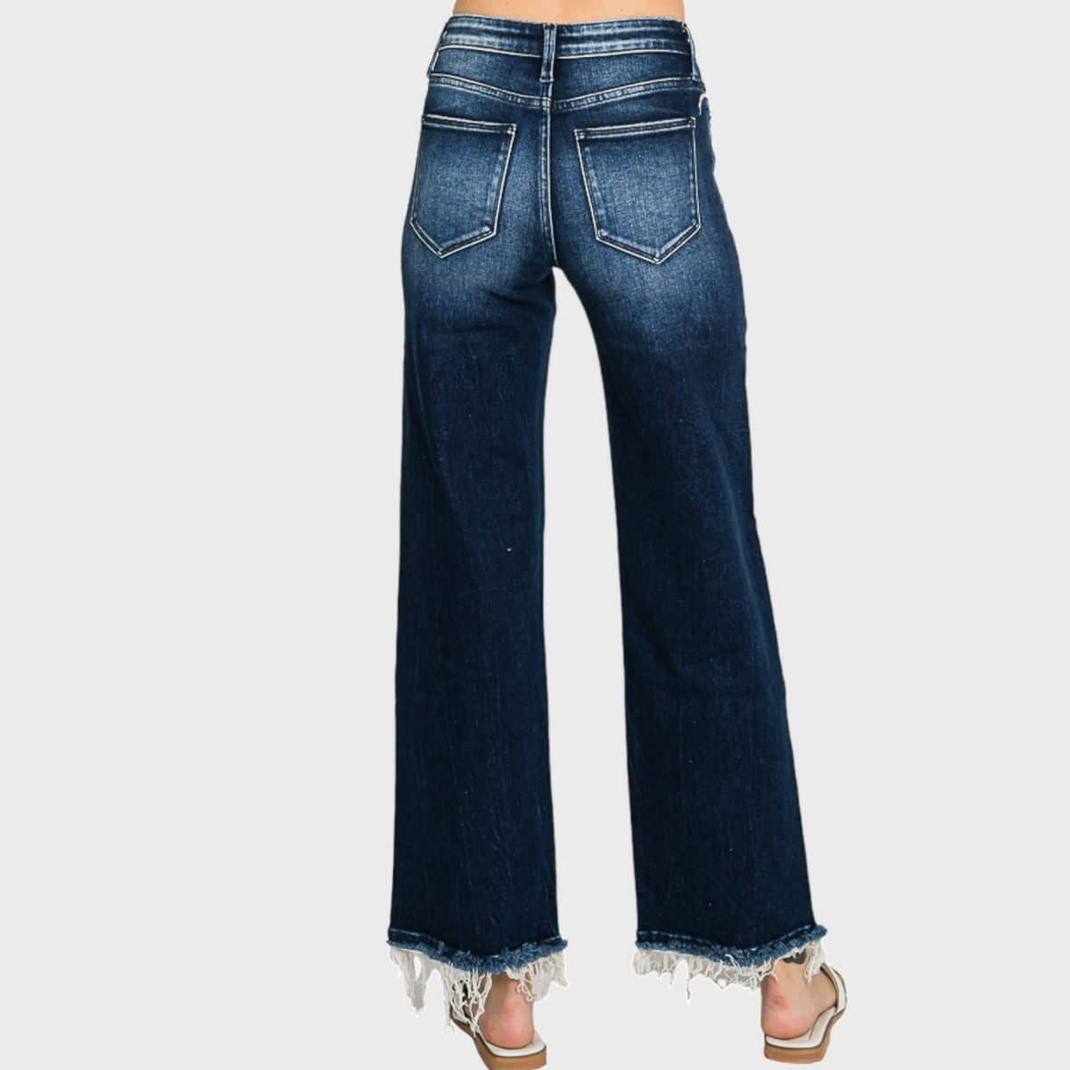 SUPER HIGH RISE STRETCH CLASSIC STRAIGHT JEANS