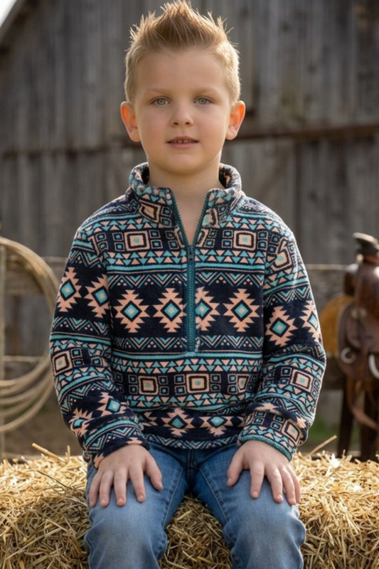 Black & Tan Aztec Pullover Sweater