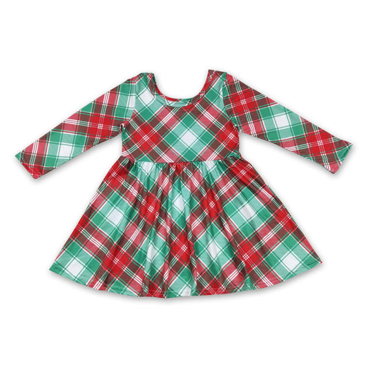 Red and Green Gingham Dress