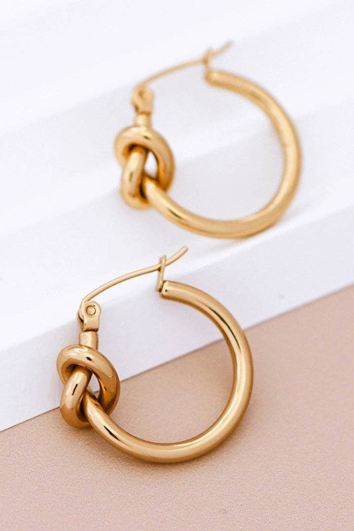 Knot Hoop Earrings
