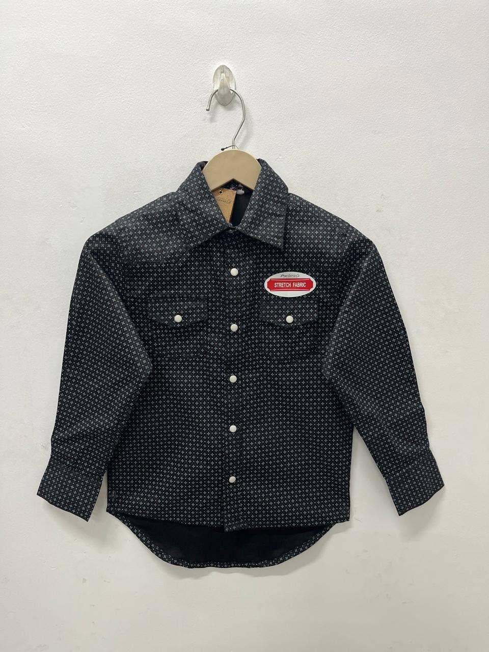 Black Western Snap Shirt with Stretch