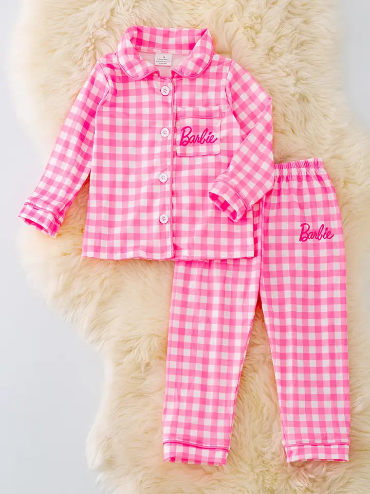 Barbie Pink Checkered Pajamas