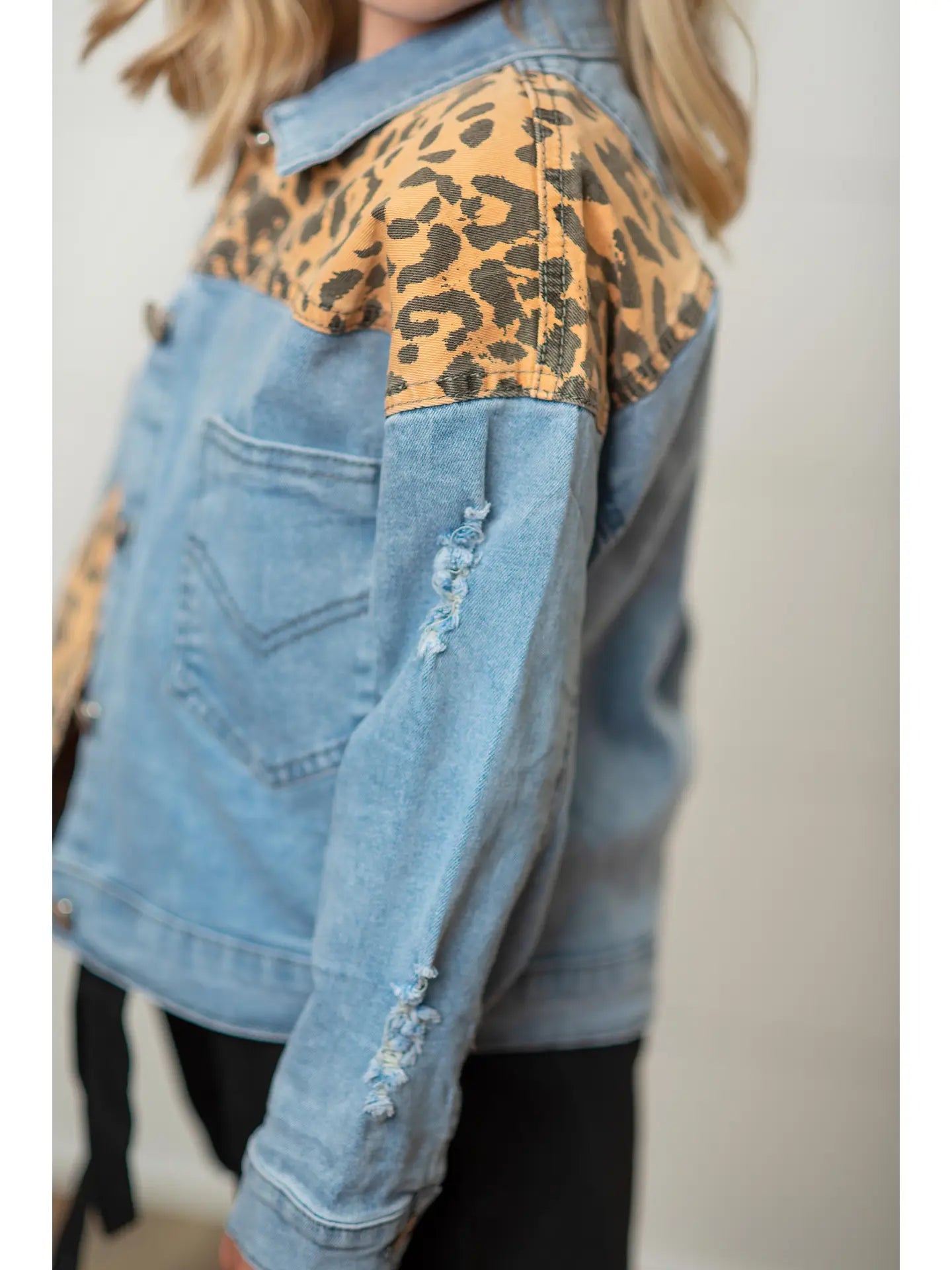Denim Leopard Jacket