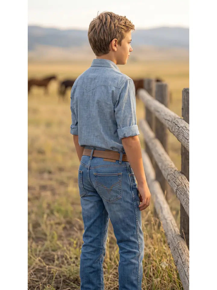 Boys Mid-Rise Straight Jeans