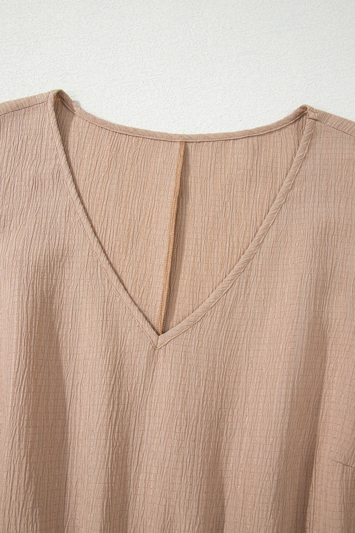 Textured Ruffle Short Sleeve Dress