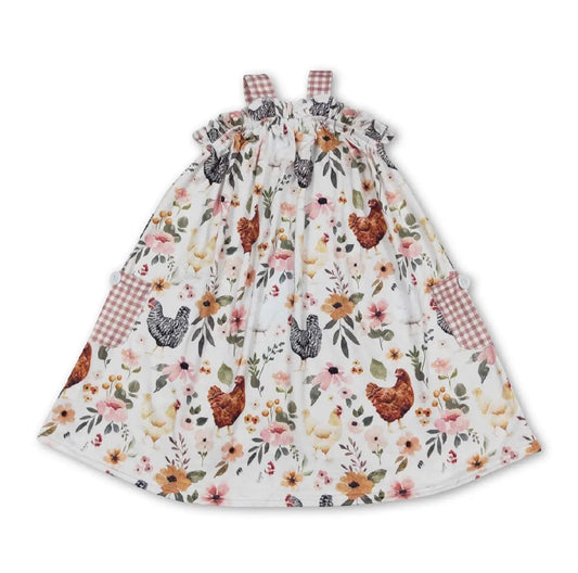 Chicken and Floral Dress