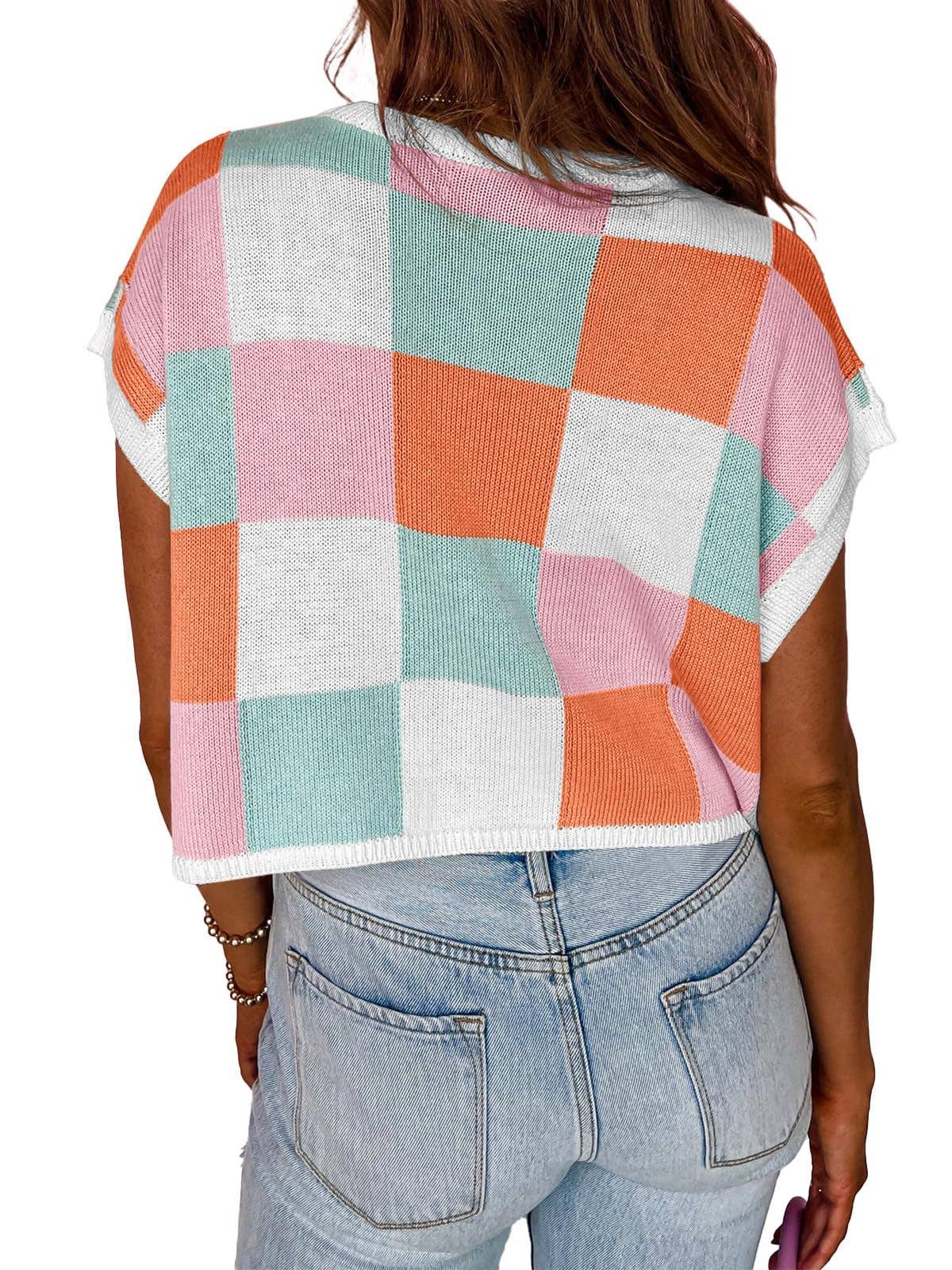 Knit Short Sleeve Sweater