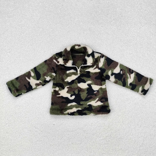 Camo 3/4 Zip Sweatshirt