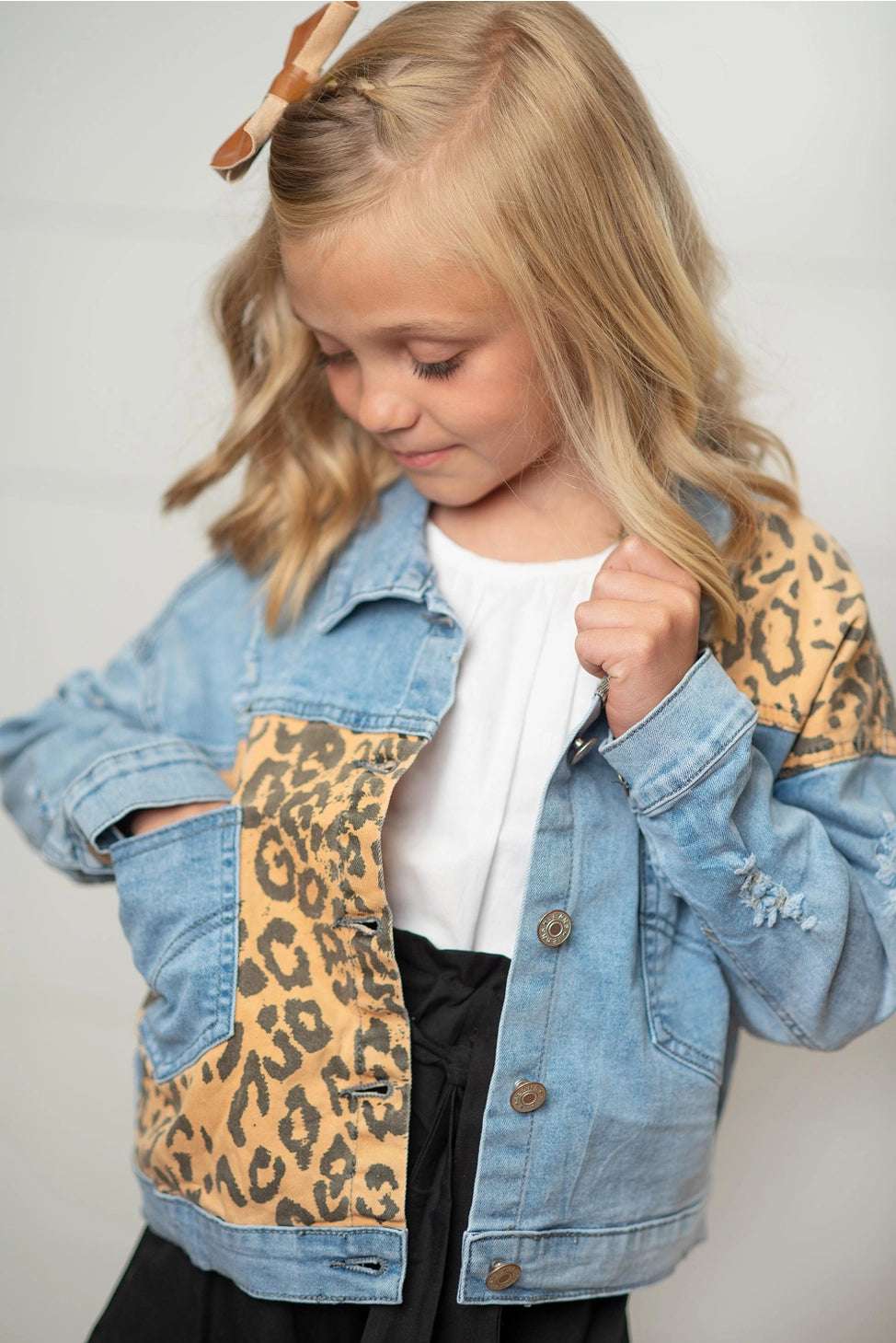 Denim Leopard Jacket