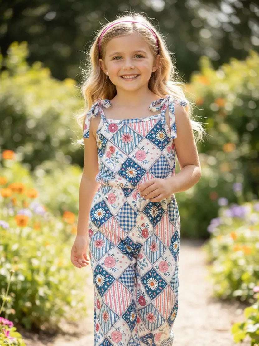 Quilted Print Romper