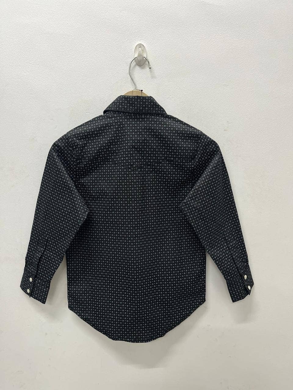 Black Western Snap Shirt with Stretch