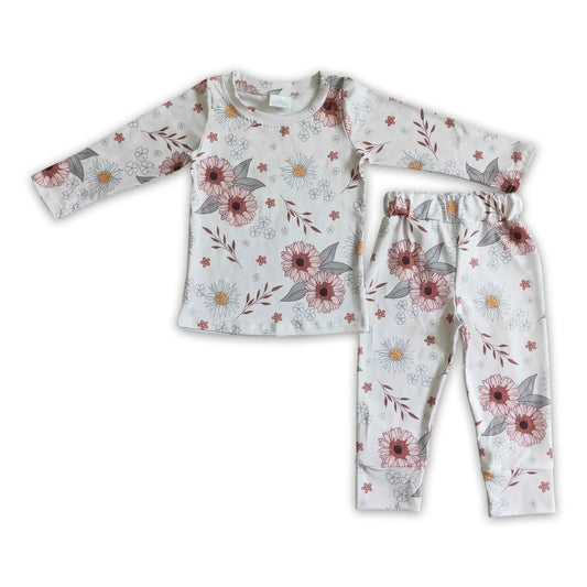 White Floral Pajamas