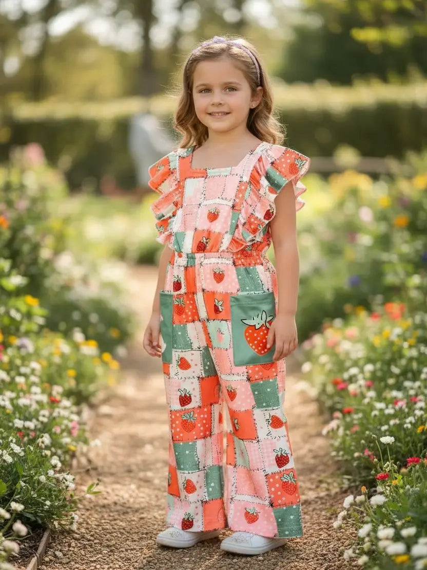 Strawberry Colorblock Romper