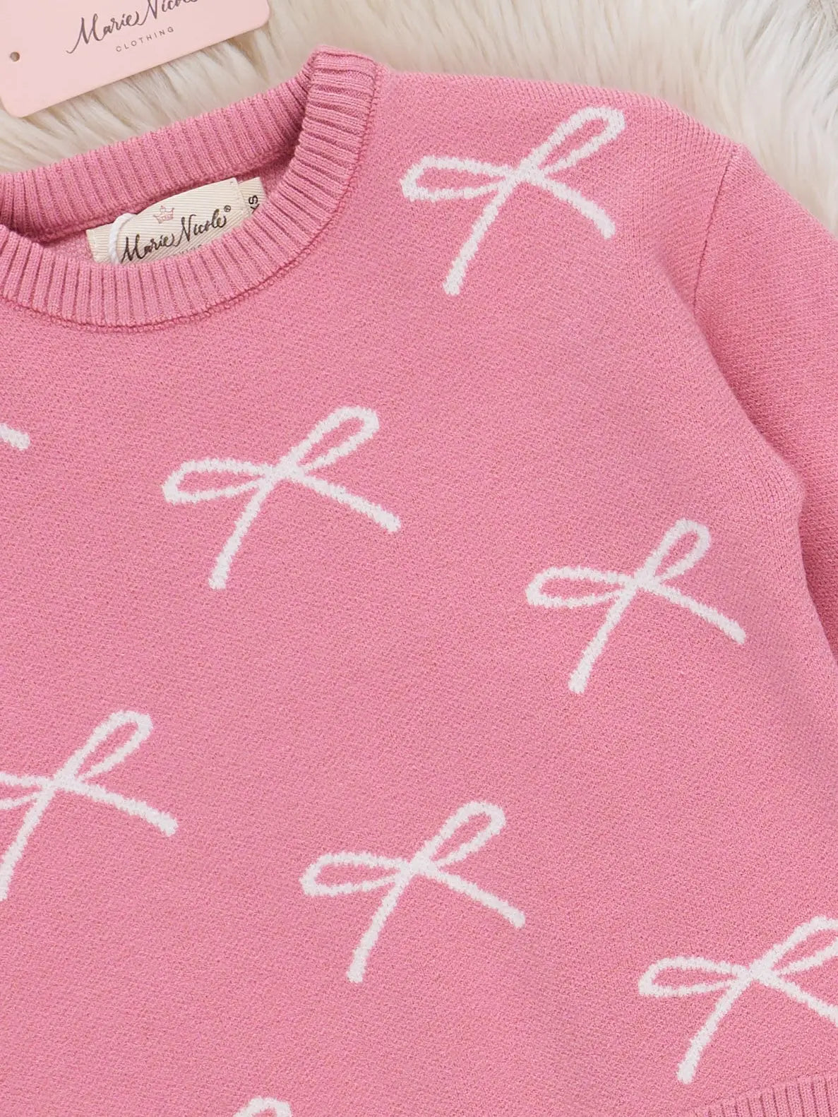 Rose Sweet Ribbon Sweater