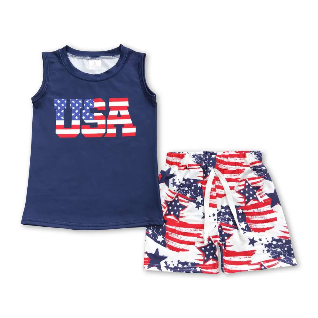 USA Flag Boys Set