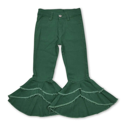 Green Denim Bell Bottoms