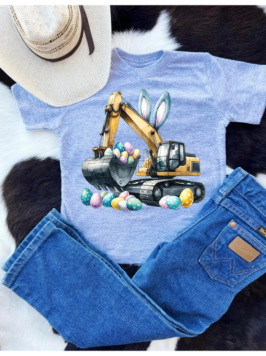 Excavator Easter Shirt