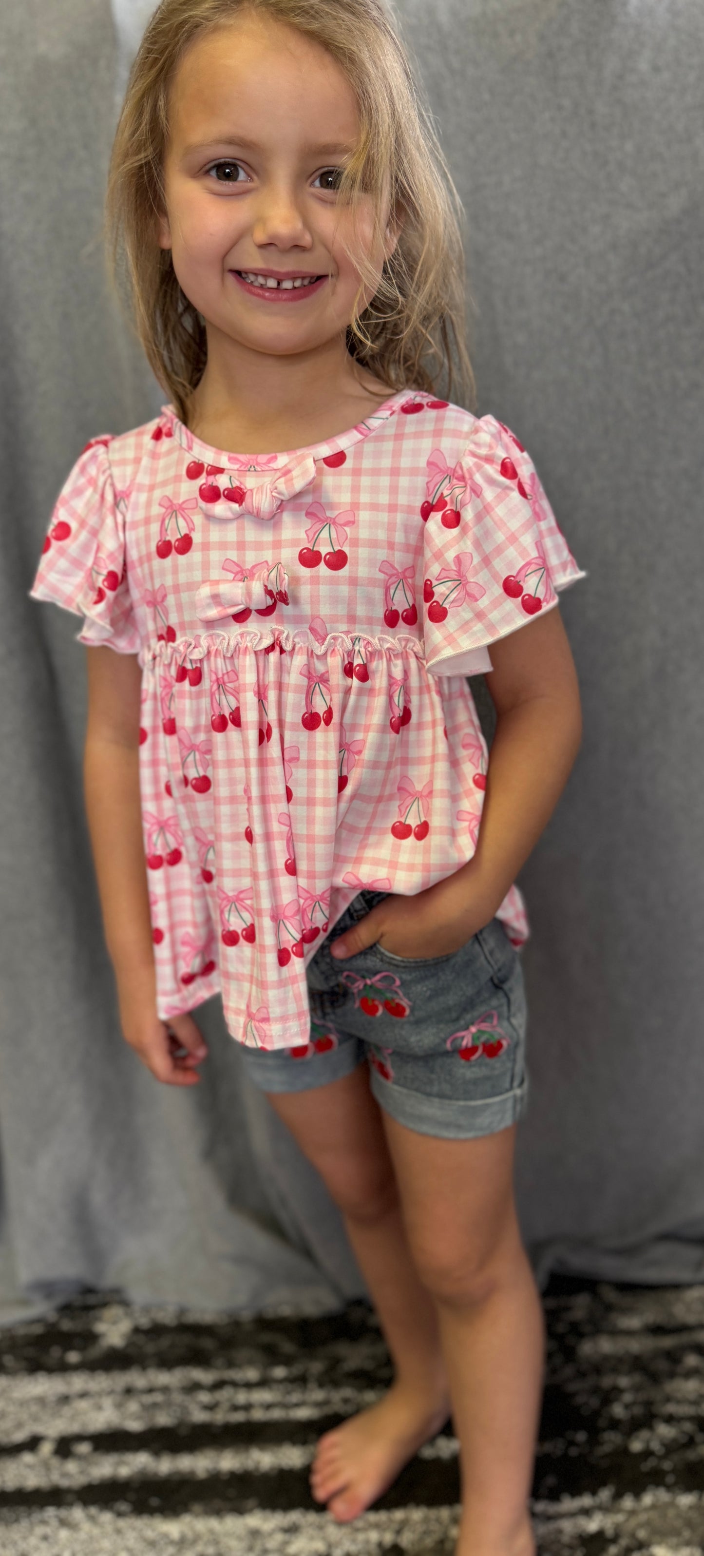 Cherry Gingham Shirt